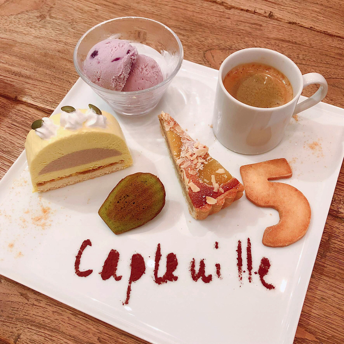 秋のケーキ盛り合わせ。カフェグルマン 。