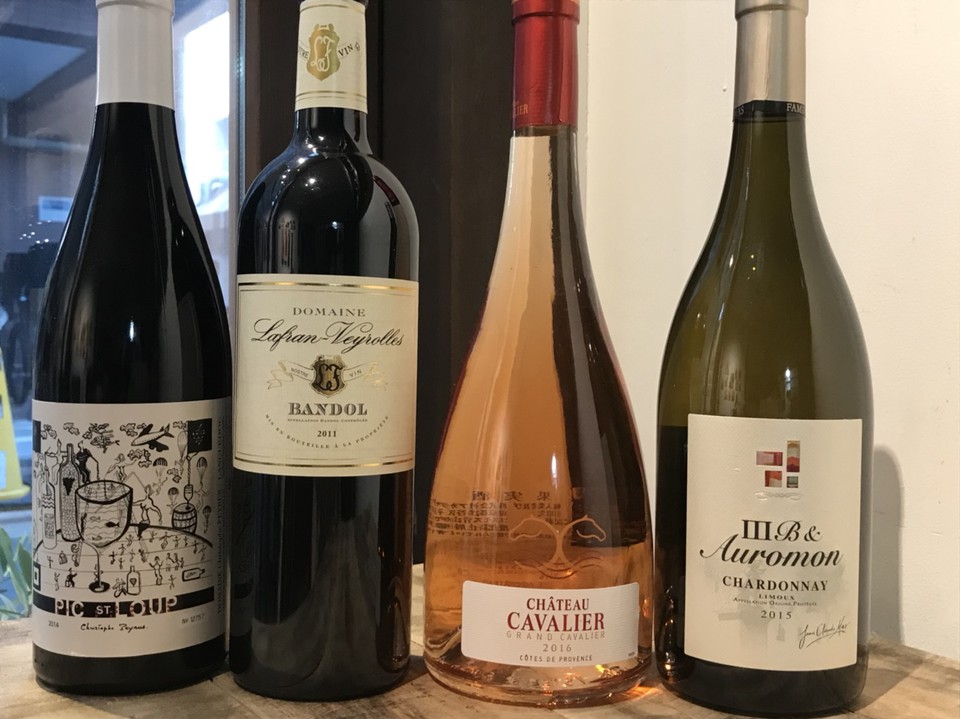 ケープルヴィルの人気ワイン会のワイン好きの喜ぶ南仏ワイン赤ロゼ白